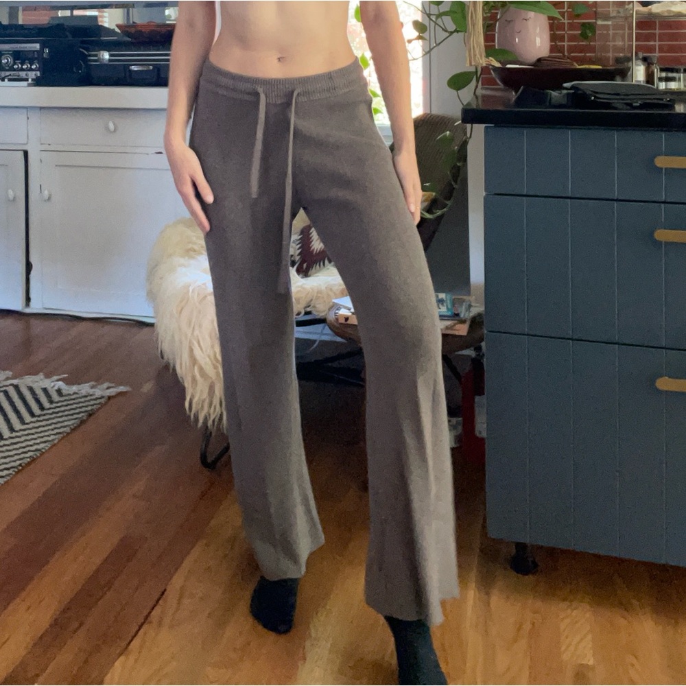 Monrow Cashmere/Cotton Knit Drawstring Pants - Picture 10 of 10